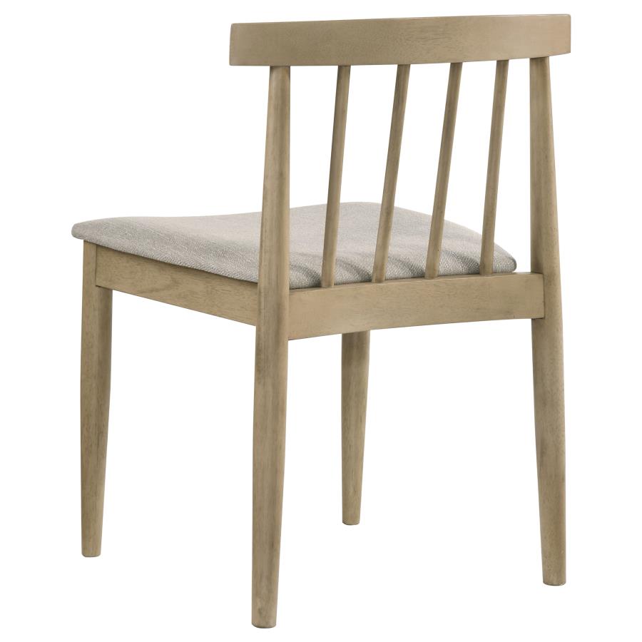 Vivienne 5-piece Round Wood Dining Set Wheat Chairs