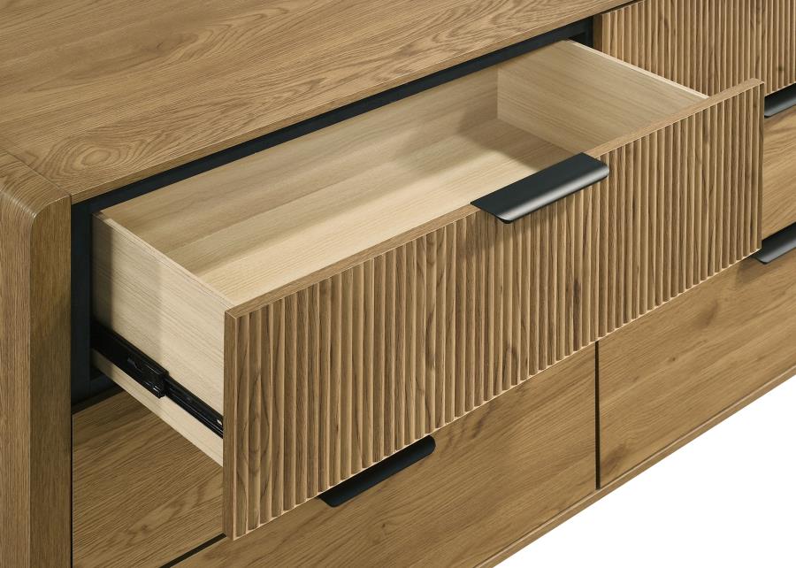 Cardi 6-Drawer Dresser Light Oak