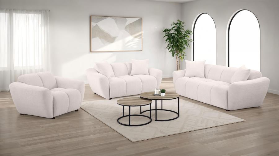 Brielle Chenille Upholstered Splayed Arm Sofa