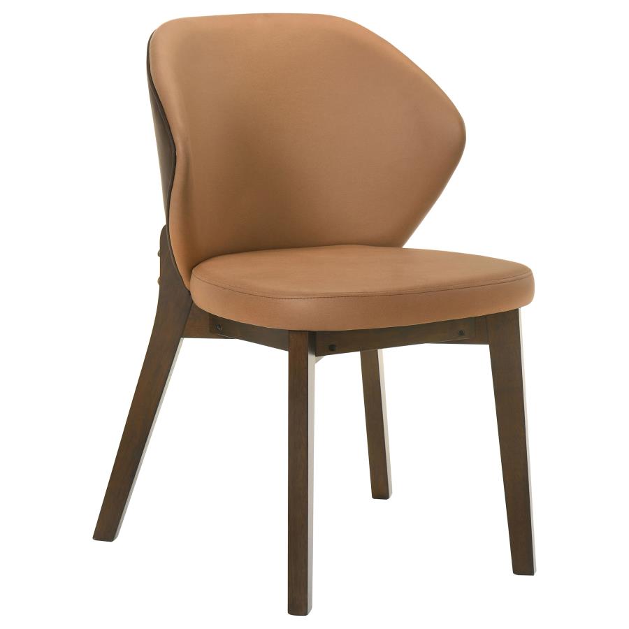 Ella Dining Side Chair Butterscotch and Brown