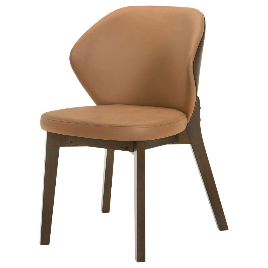 Ella Dining Side Chair Butterscotch and Brown