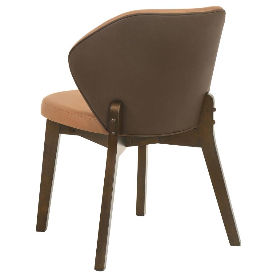 Ella Dining Side Chair Butterscotch and Brown