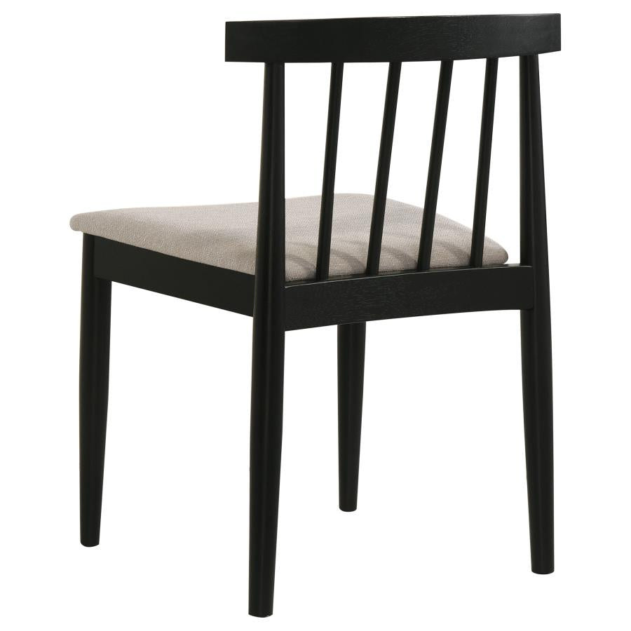 Vivienne 5-piece Round Wood Dining Set Wheat Chairs