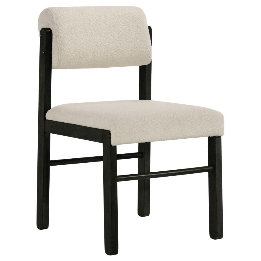 Vivienne 5-piece Round Wood Dining Set Cream Chairs