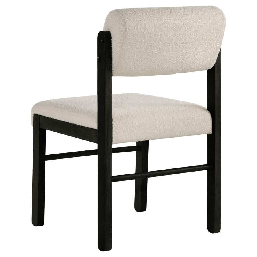 Vivienne 5-piece Round Wood Dining Set Cream Chairs