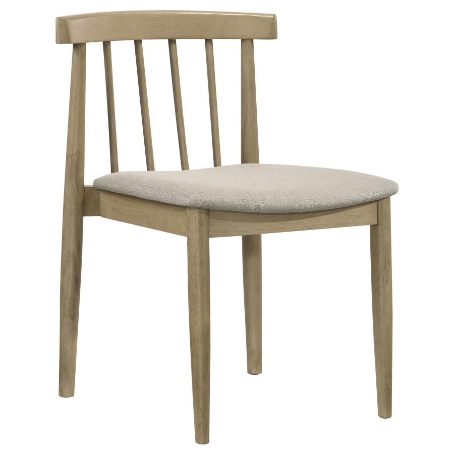 Vivienne 5-piece Round Wood Dining Set Wheat Chairs