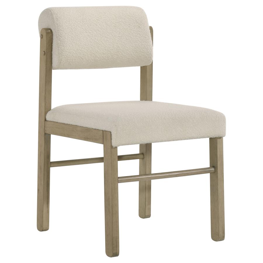 Vivienne 5-piece Round Wood Dining Set Cream Chairs