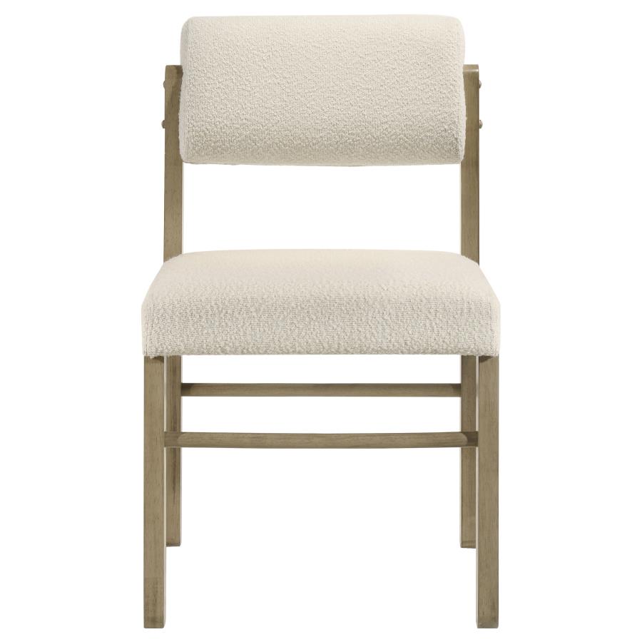 Vivienne 5-piece Round Wood Dining Set Cream Chairs