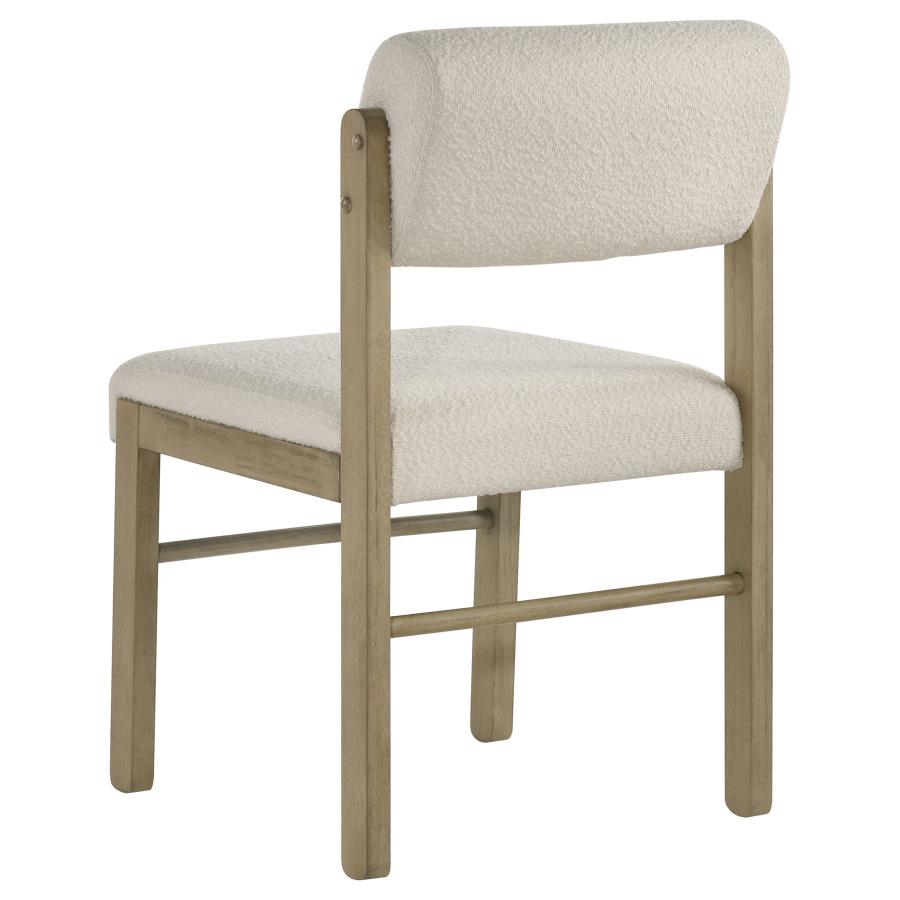 Vivienne 5-piece Round Wood Dining Set Cream Chairs