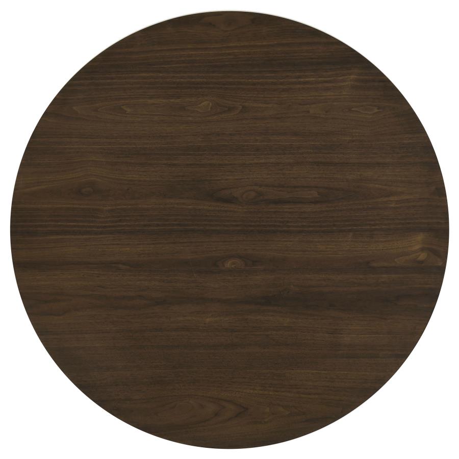 Vivienne 5-piece Round Wood Dining Set Wheat Chairs