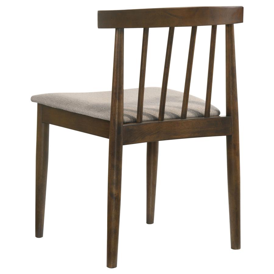 Vivienne 5-piece Round Wood Dining Set Wheat Chairs