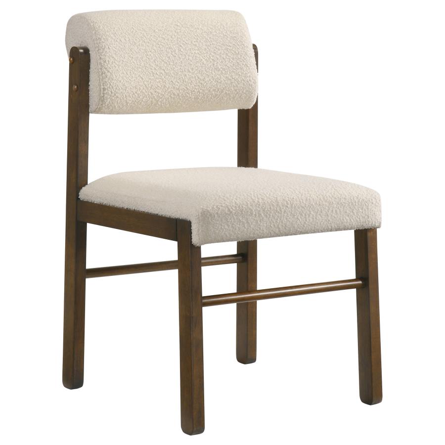Vivienne 5-piece Round Wood Dining Set Cream Chairs