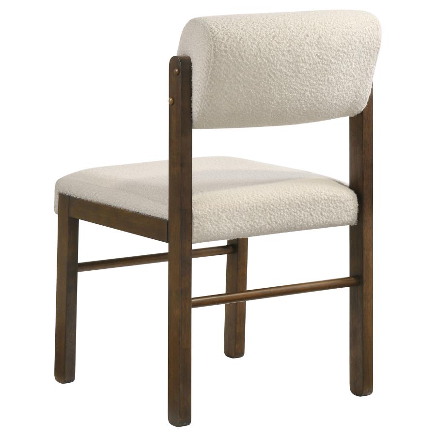 Vivienne 5-piece Round Wood Dining Set Cream Chairs