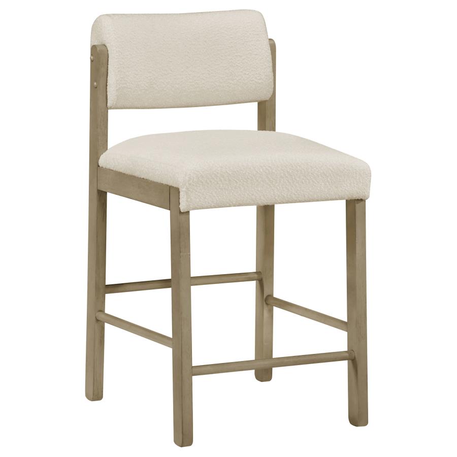Vivienne 5-piece Round Wood Counter Height Dining Set Cream Chairs