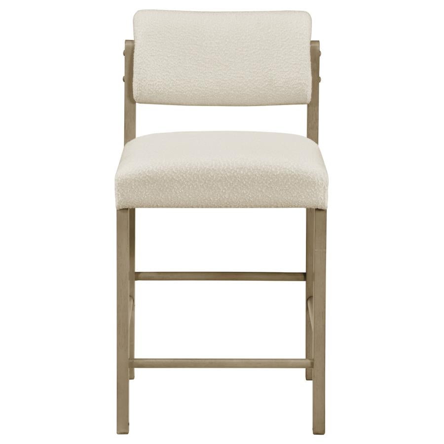 Vivienne 5-piece Round Wood Counter Height Dining Set Cream Chairs