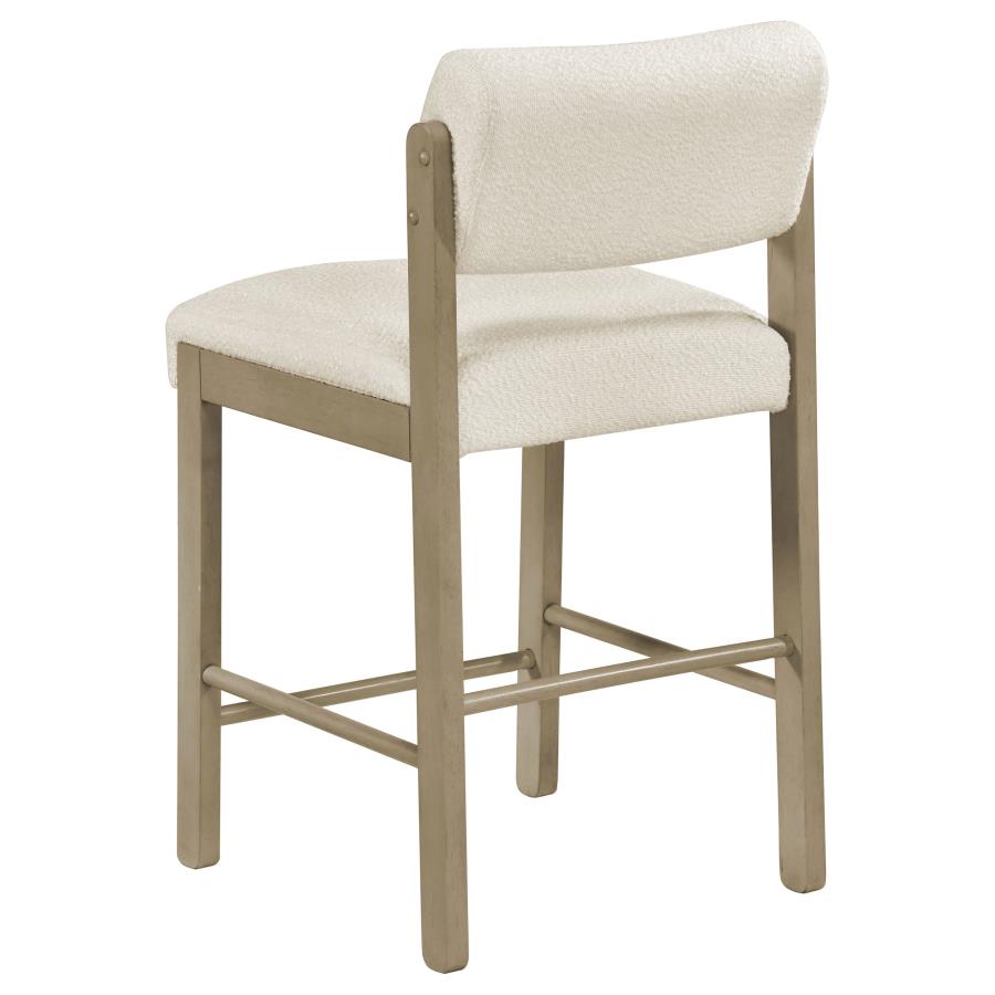 Vivienne 5-piece Round Wood Counter Height Dining Set Cream Chairs