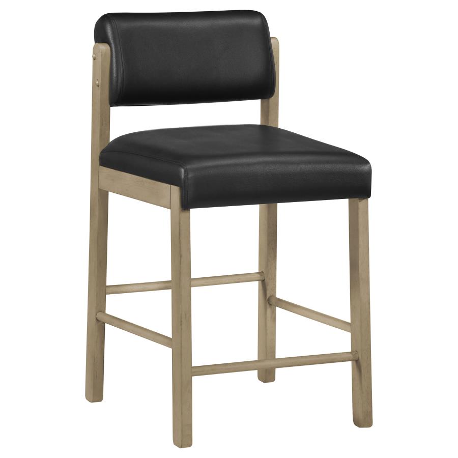 Vivienne 5-piece Round Wood Counter Height Dining Set Leatherette Chairs