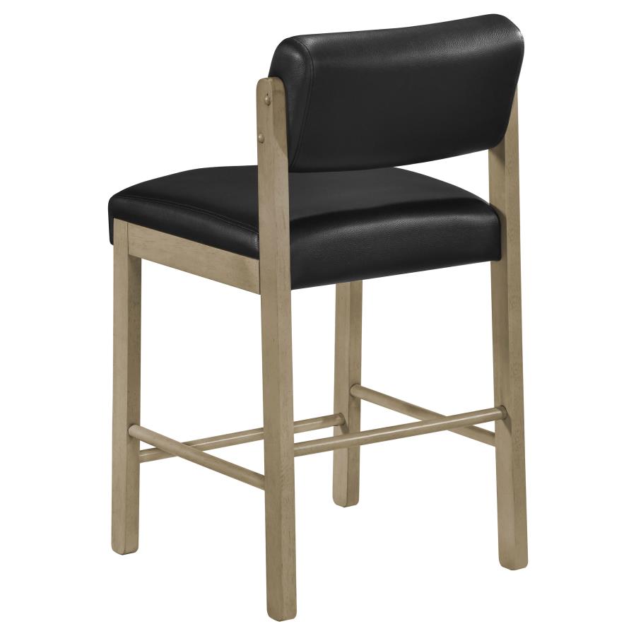 Vivienne 5-piece Round Wood Counter Height Dining Set Leatherette Chairs
