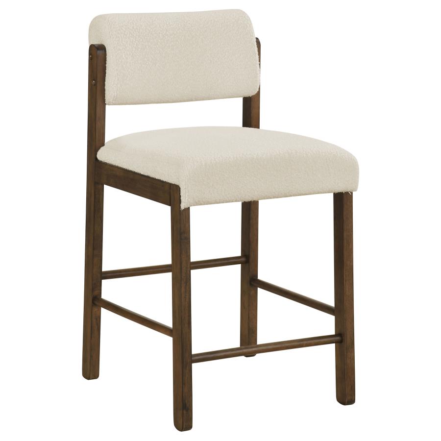 Vivienne 5-piece Round Wood Counter Height Dining Set Cream Chairs