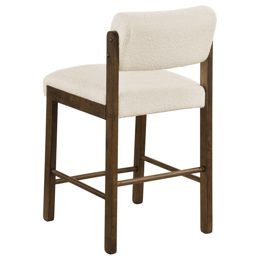 Vivienne 5-piece Round Wood Counter Height Dining Set Cream Chairs