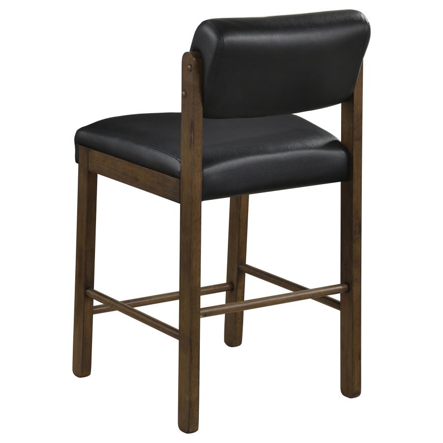 Vivienne 5-piece Round Wood Counter Height Dining Set Leatherette Chairs