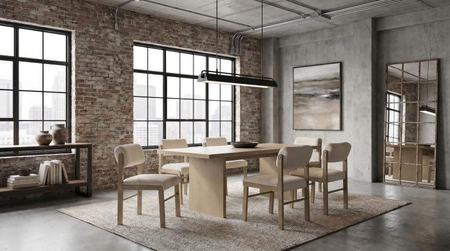 Katerina 7-Piece Rectangular Wood Dining Set