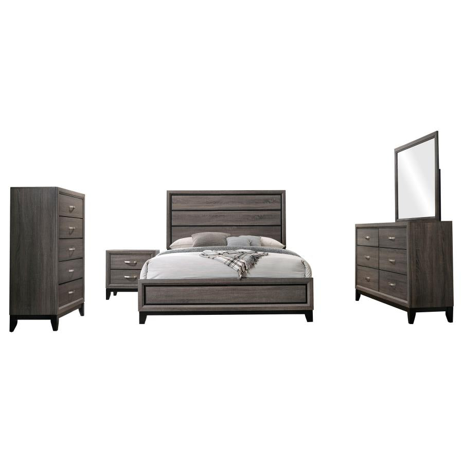 Wally 5 Piece Bedroom Set Grey Oak