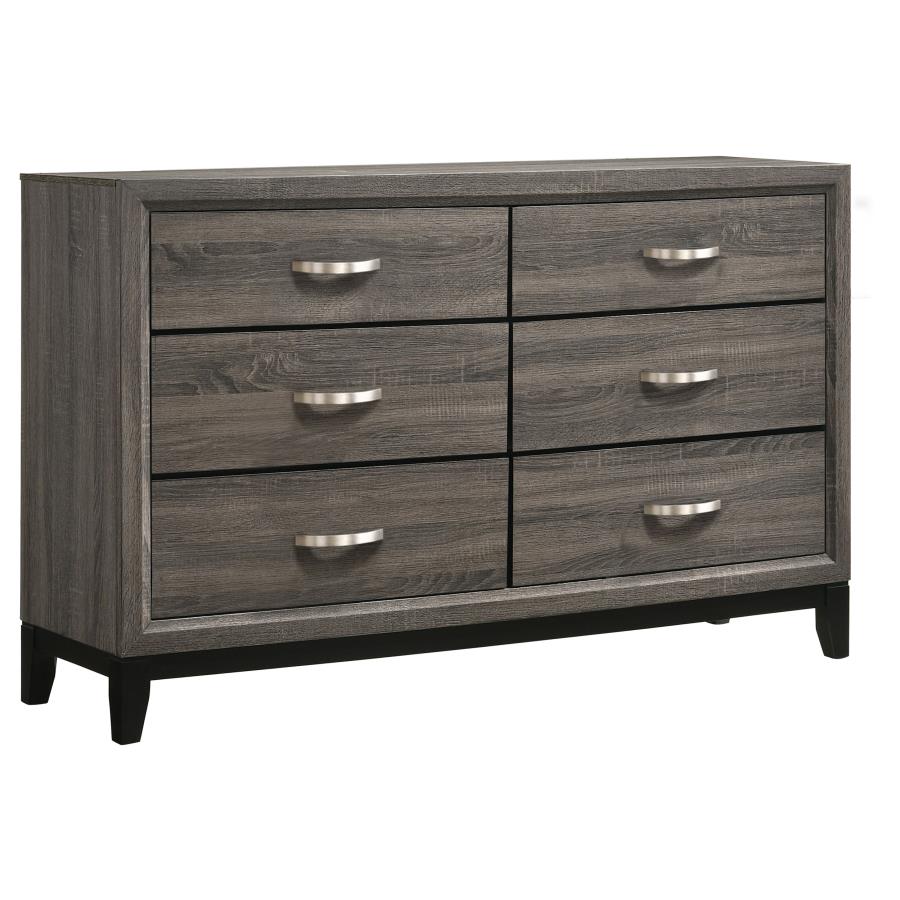 Wally 5 Piece Bedroom Set Grey Oak