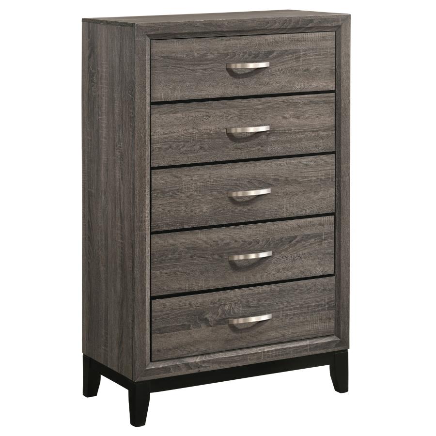 Wally 5 Piece Bedroom Set Grey Oak