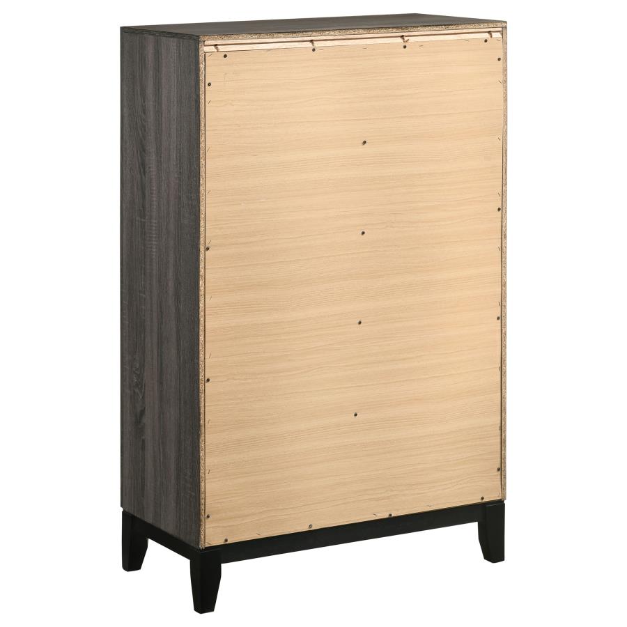Wally 5 Piece Bedroom Set Grey Oak