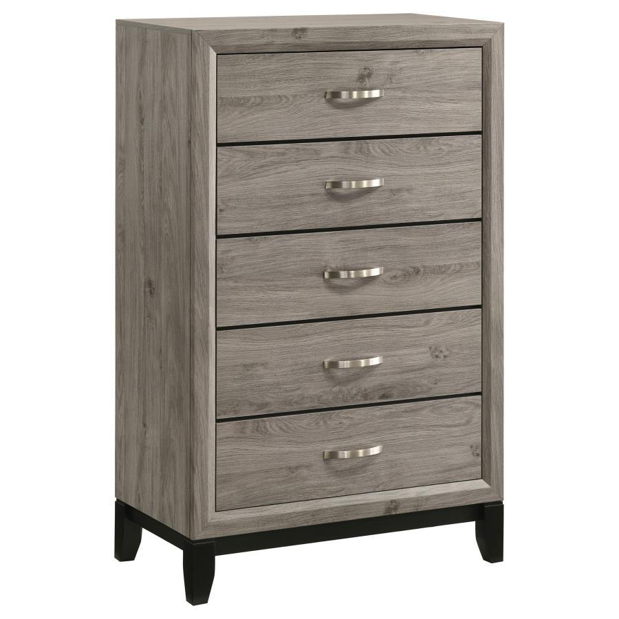 Wally 5 Piece Bedroom Set Grey Oak