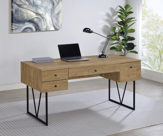 Cora 63-inch 4-drawer Writing Desk Mango