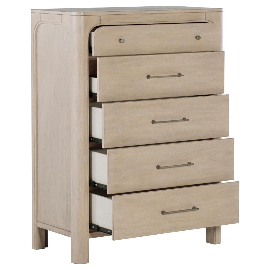 Maria 5-drawer Bedroom Chest of Drawers Weathered Mango
