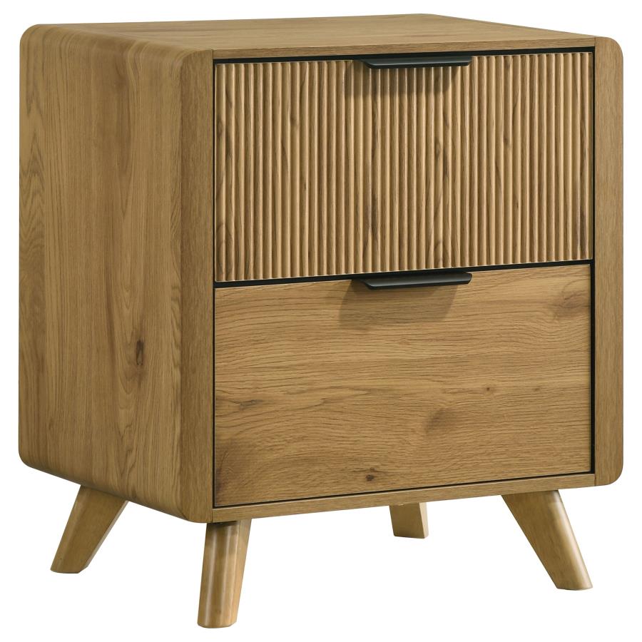 Cardi 2-Drawer Nightstand Light Oak