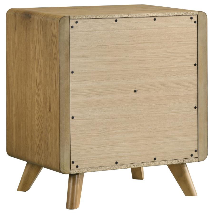 Cardi 2-Drawer Nightstand Light Oak