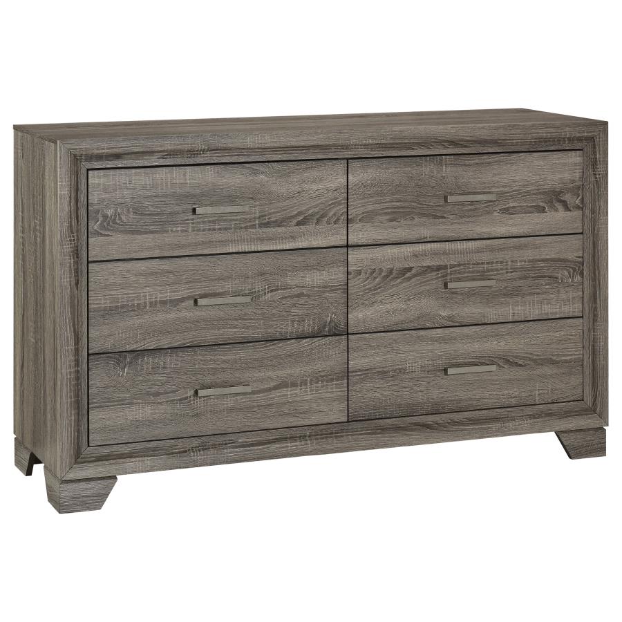 Khloe 5 Piece Bedroom Set Brown Oak