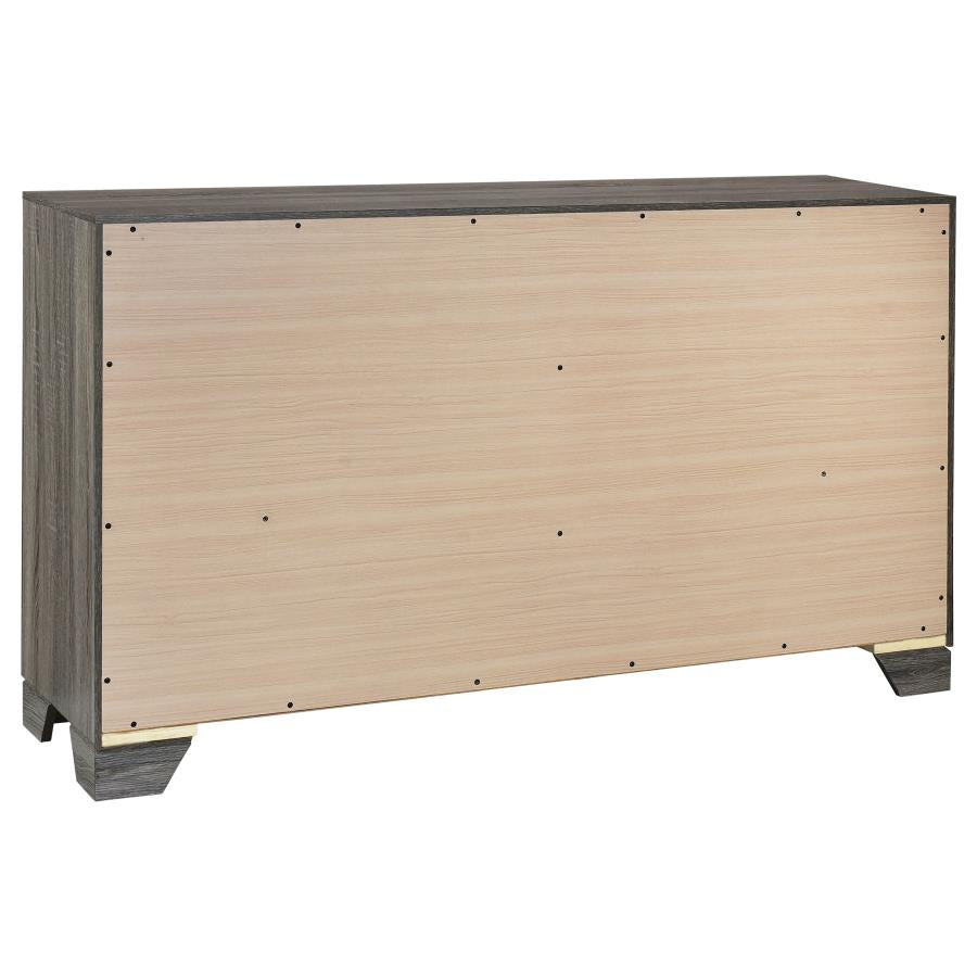 Khloe 5 Piece Bedroom Set Brown Oak