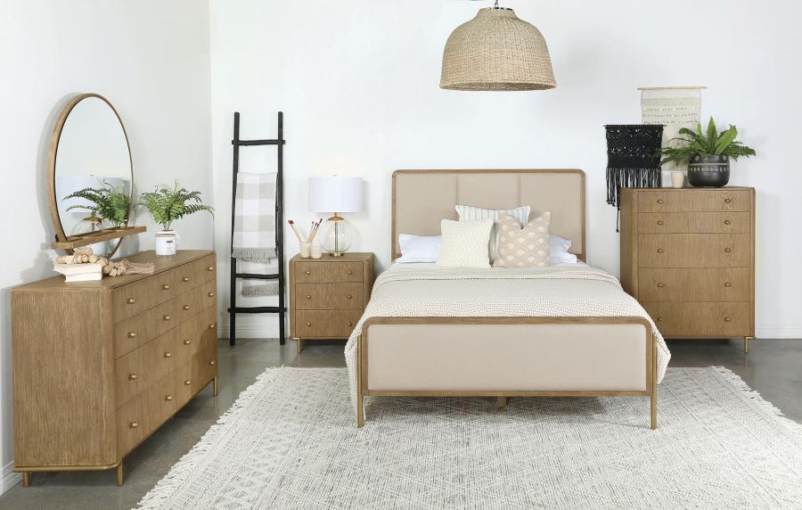 Diana Panel Bed Cream Upholstery