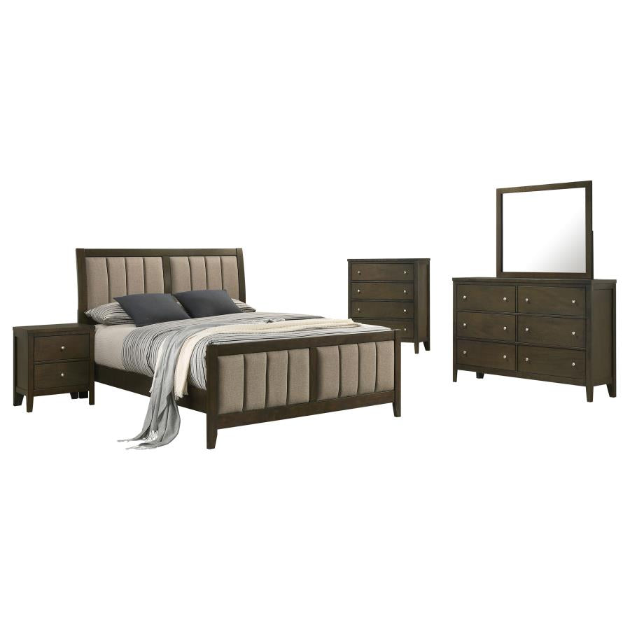 Velma 5-Piece Bedroom Set Dark Cocoa