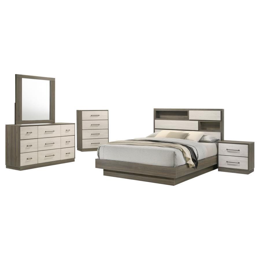 Alondra 5-Piece Bedroom Set Grey Oak