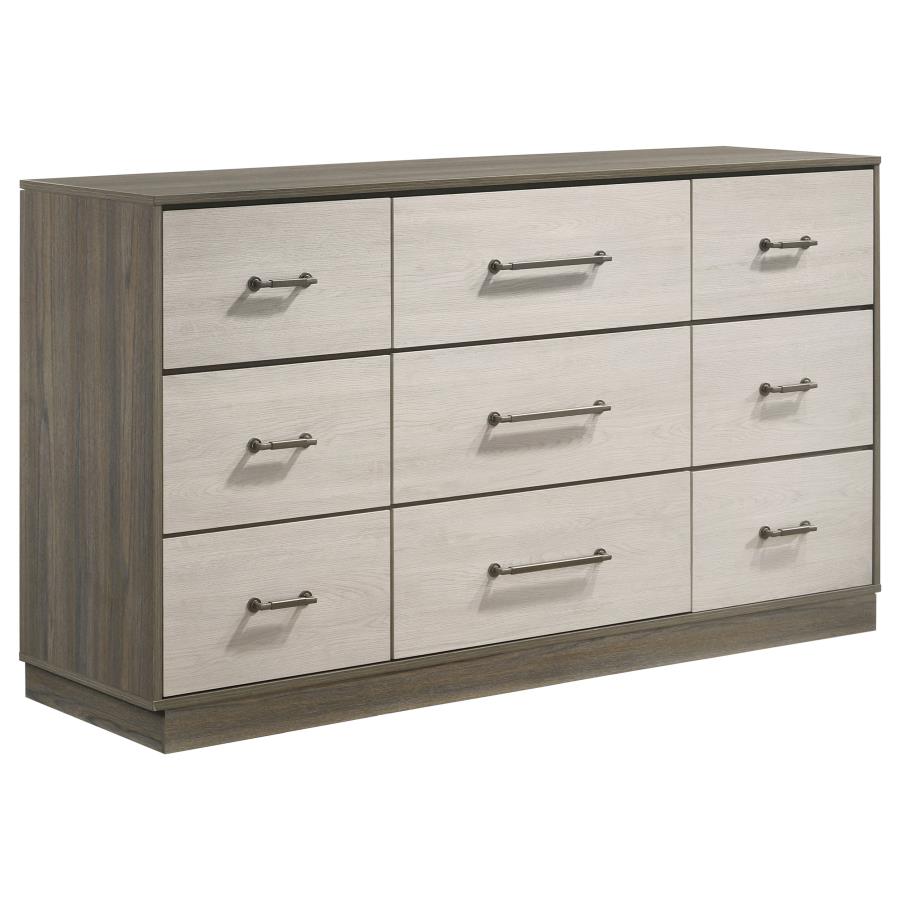Alondra 5-Piece Bedroom Set Grey Oak
