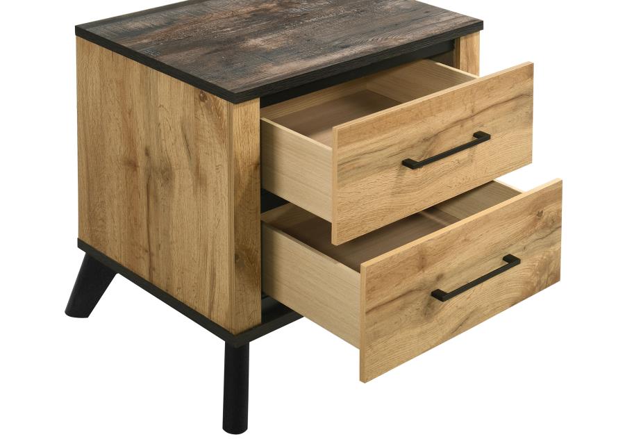Tara 2-drawer Nightstand Natural Pine