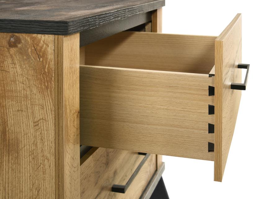 Tara 2-drawer Nightstand Natural Pine