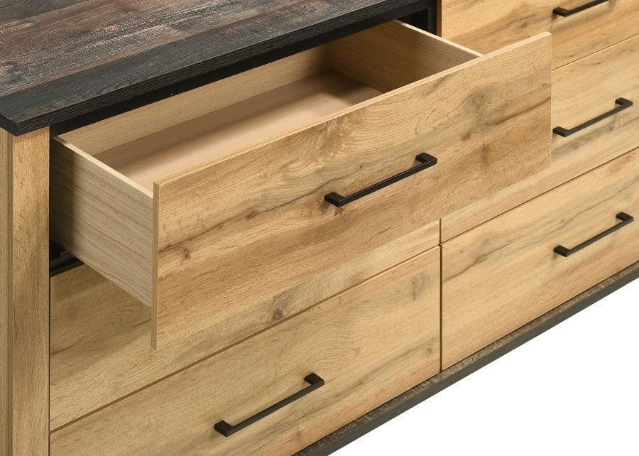 Tara 6-drawer Dresser Natural Pine