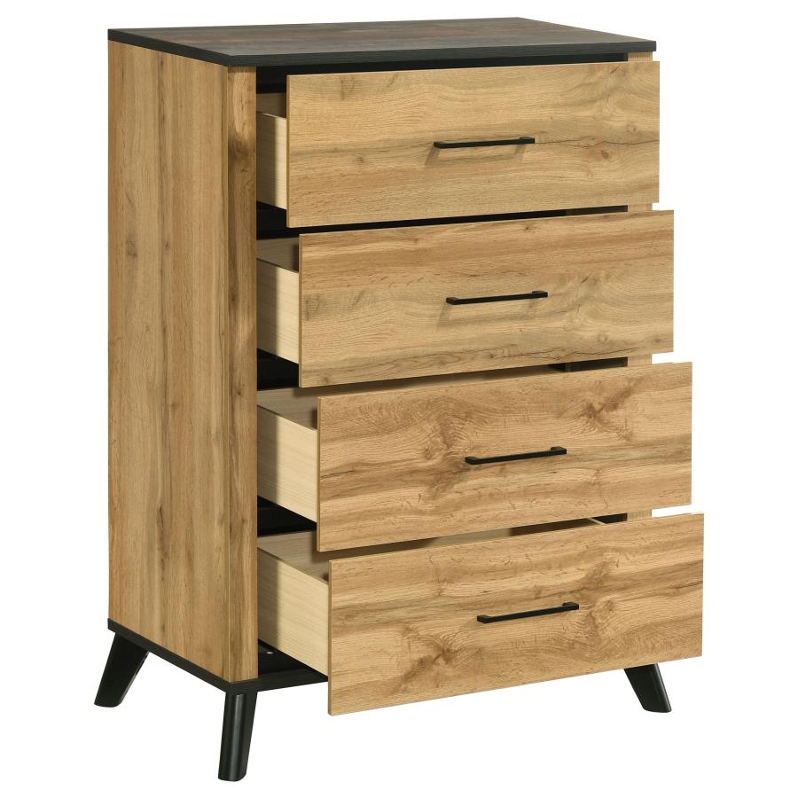 Tara 4-drawer Chest Natural Pine