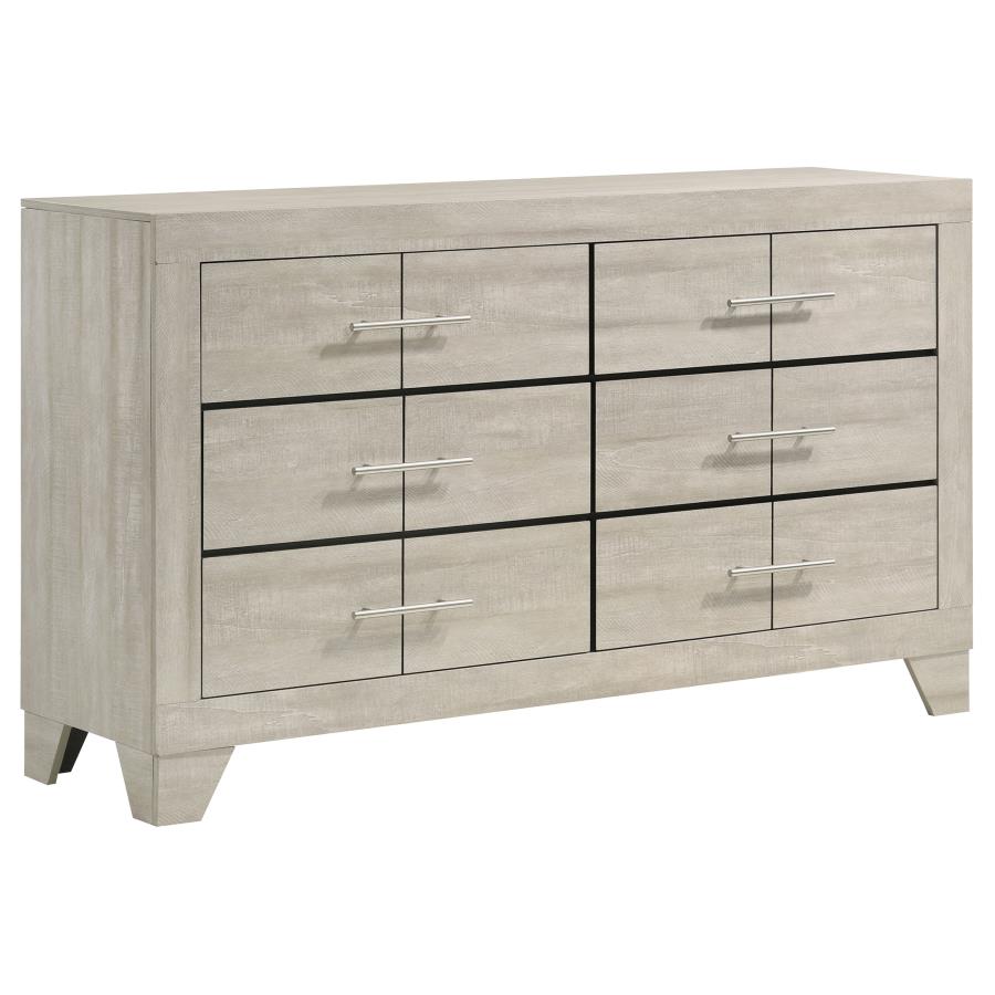 Tracy 5 Piece Bedroom Set Rustic Cream