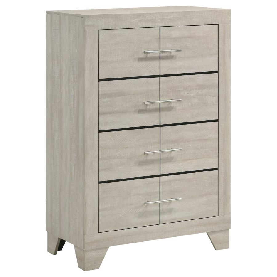 Tracy 5 Piece Bedroom Set Rustic Cream