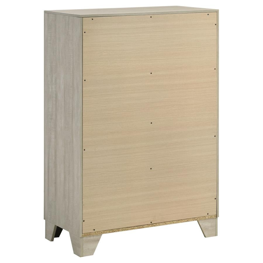 Tracy 5 Piece Bedroom Set Rustic Cream