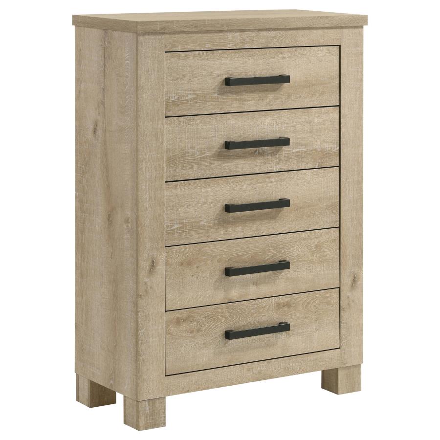 Erica 5 Piece Bedroom Set Weathered Oak