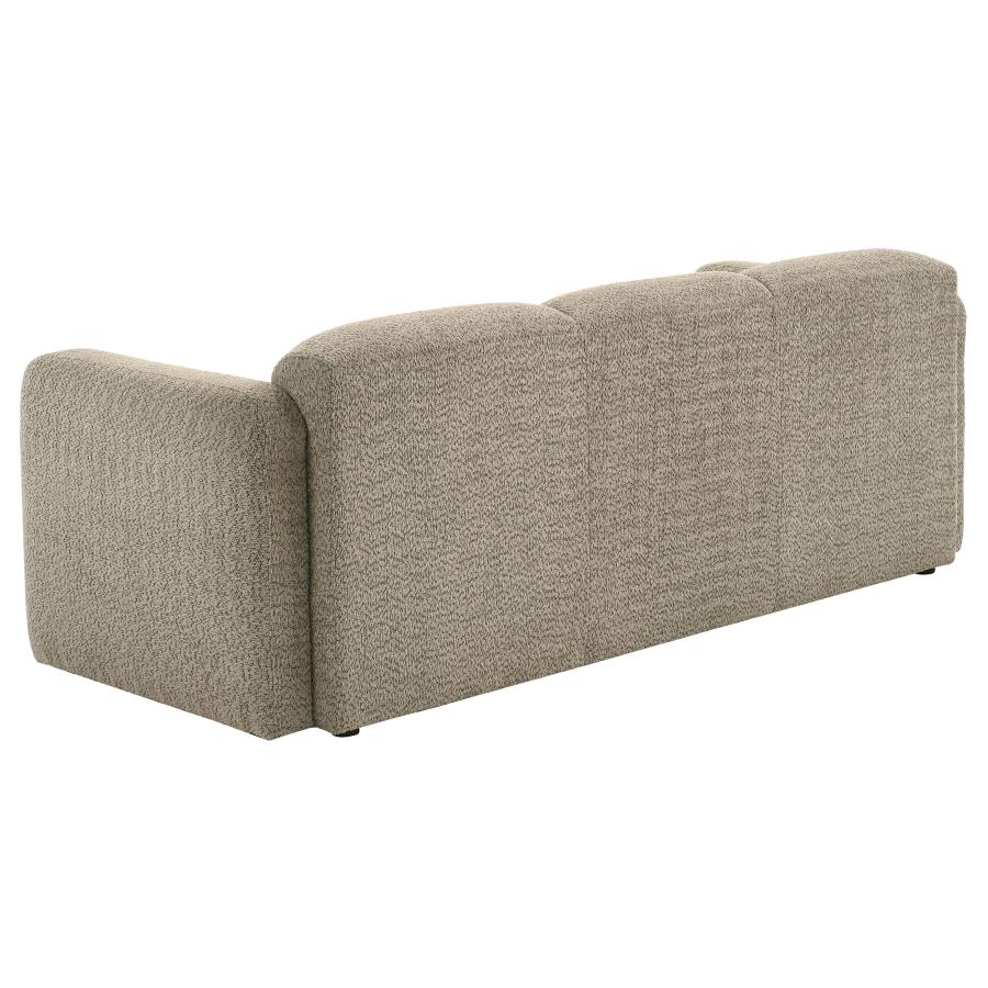 Josephine Fabric Upholstered Round Track Arm Sofa White